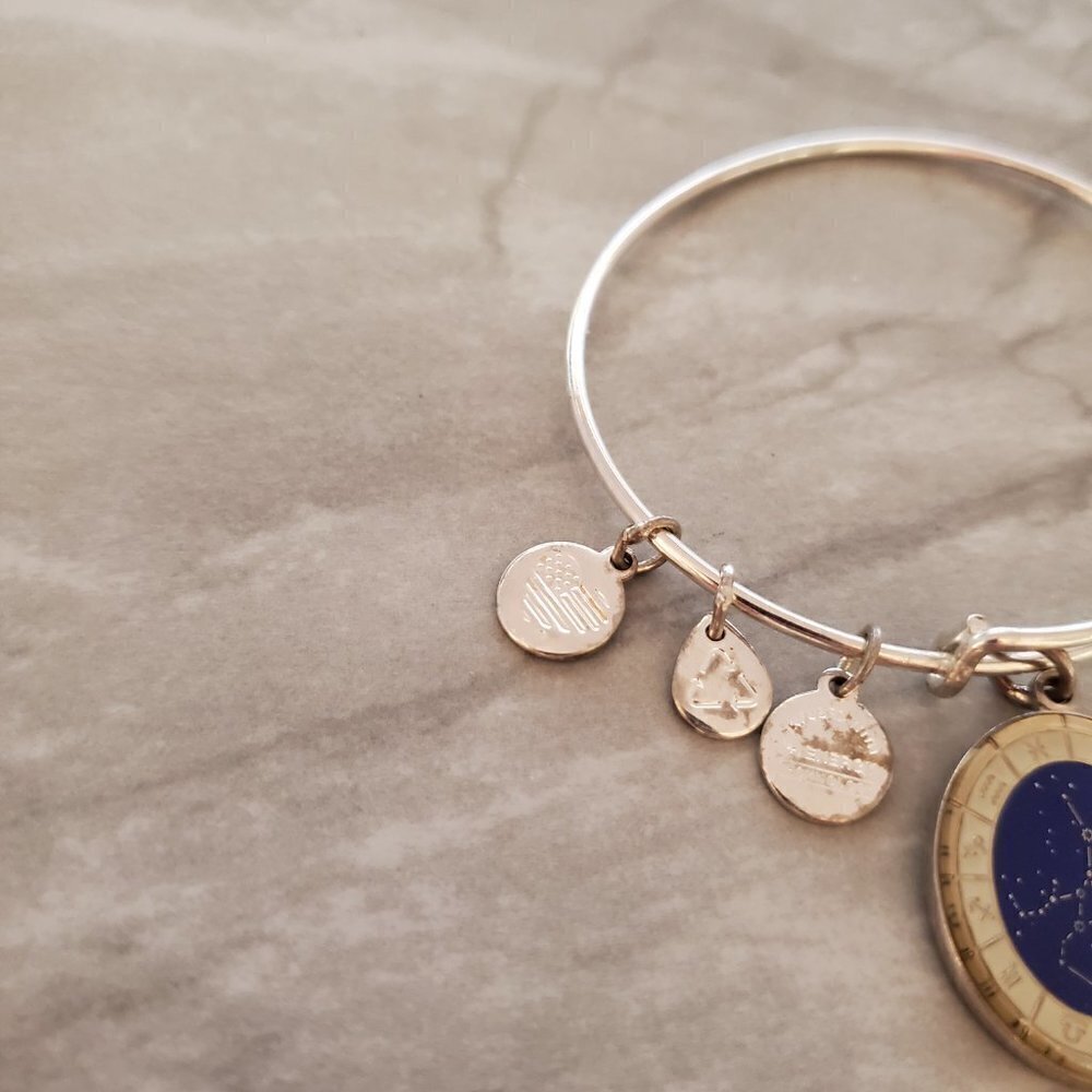 ✨ Alex and Ani Sagittarius November December Expandable Charm Bracelet Bangle - Picture 3 of 7